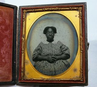 African American Woman Antique Ambrotype Glass Photo Black Americana Vintage