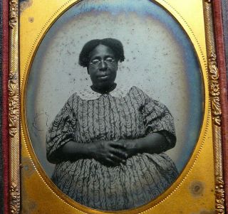 African American Woman Antique Ambrotype Glass Photo Black Americana Vintage 3