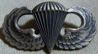 Wwii Airborne Paratrooper Jump Wings N.  S.  Meyer Inc.  York Sterling