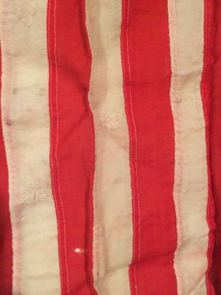 Rare Authentic Antique 13 Star United States Flag Civil War Entirely Hand Sewn 3
