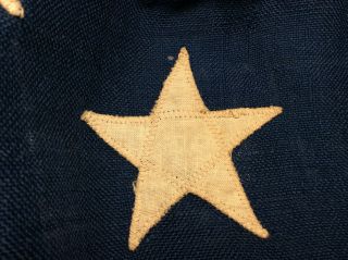 Rare Authentic Antique 13 Star United States Flag Civil War Entirely Hand Sewn 6