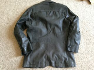 Vintage Gimo ' s Leather Jacket blazer size 48 made in italy L ' Uomo Vogue 8