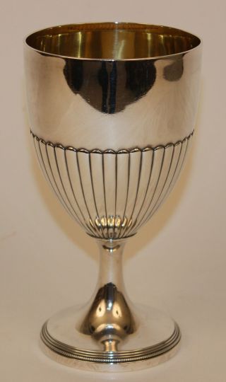 Large Antique Georgian London Silver Goblet Robert Sharp 1794