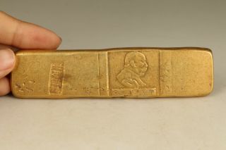 Rare Chinese Old Brass Republic Of China (1912 - 1949) Bar