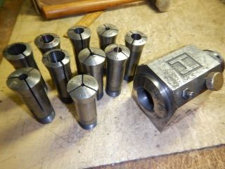 Vintage Small Spin Index With 4c Collets Grinding Grinder Jig Fixture Tooling