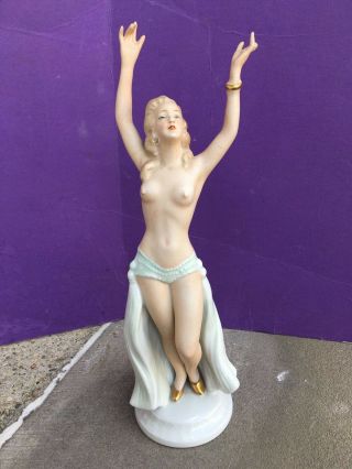 Vintage 1950s Wallendorf German Made Porcelain Angelic Nude Woman Figurine