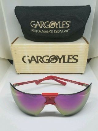 Rare Vintage Gargoyles Usa Classic Sunglasses Terminator Red