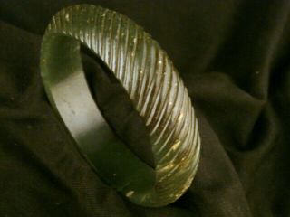 Fine Chinese Old Jade 100 Hand Carved Bangle Bracelet P025