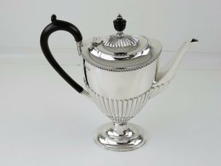 Fine Quality Queen Anne Style Silver Coffee Pot,  Sheffield 1896 By J Deakin 514g