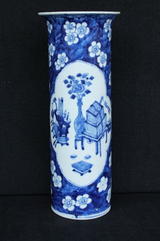 Big 19th Century Chinese Export Vase With Kangxi Flowerpot No.  1