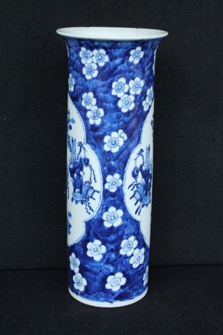 Big 19th century Chinese export vase with Kangxi flowerpot No.  1 2