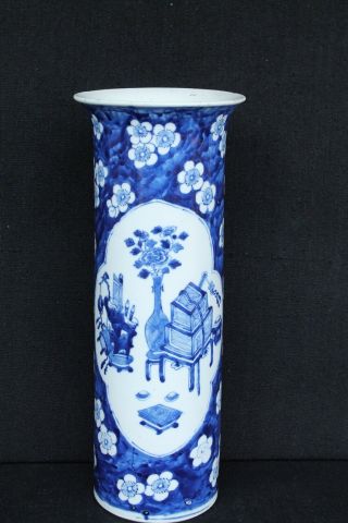 Big 19th century Chinese export vase with Kangxi flowerpot No.  1 3