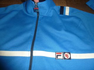 BNWT Vintage OG NOS US42 XL Fila Bj Borg Mk2 French Blue Tracksuit 80s Casuals 9