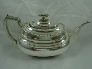 Smart George Iii Solid Silver Tea Pot,  1820,  657gm