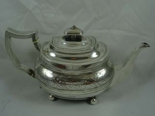 Smart George Iii Solid Silver Tea Pot,  1813,  565gm