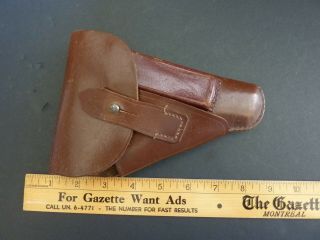 German Brown Leather Holster For Walther Ppk Type Pistols