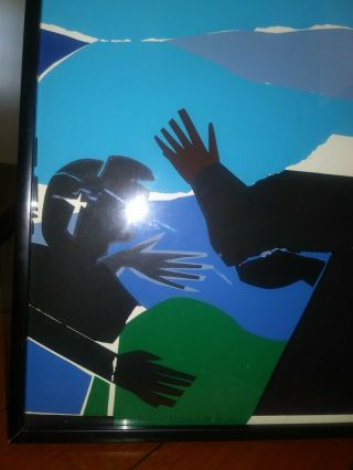 Romare Bearden 1968 Martin Luther King Mountain Top Screen Print Rare 4