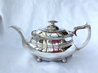 Splendid George Iii Silver Teapot - Thomas Austin,  London,  1818.