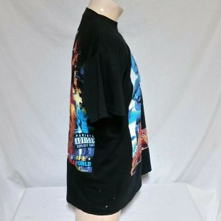 VTG 90s Tupac Shakur Rap Tee T Shirt Memory Hip Hop Bay Club Single Stitch XL 3