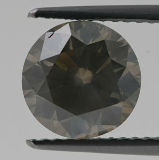 2.  35 Carat Fancy Greyish Brown Natural Loose Diamond Round Cut Untreated Rare