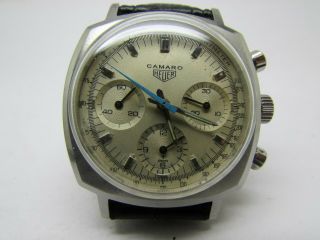 Vintage Heuer Camaro 3 Chronograph Wind Cal 7736 Men Watch 2