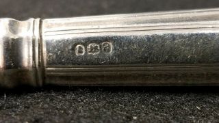 9 Antique English King ' s Pattern Sterling Silver Georgian Knives Maker mark 