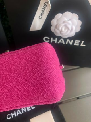 Authentic Rare Chanel Matte Caviar Bright Pink Mini Square Flap Bag $4,  995.  00 9