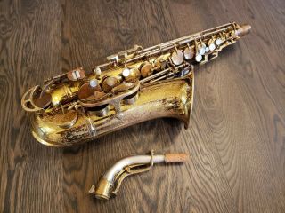 Vintage King 20 Alto Saxophone Silver Neck Pearl Keys 1953 - 1954