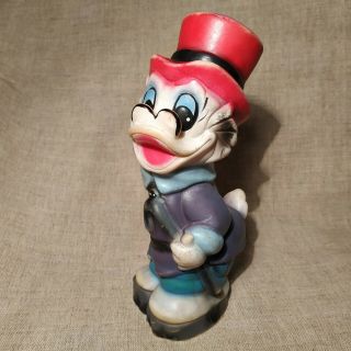Vintage Rare Rubber Toy - Scrooge Mcduck Uncle Scrooge - 8 In - Disney Doll