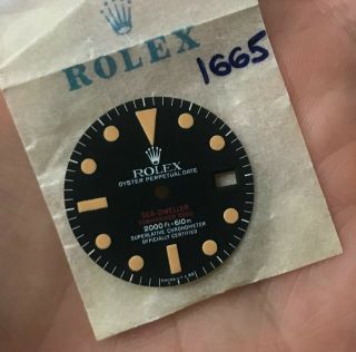 Vintage Rolex Double Red Seadweller Ref.  1665 Mk4 Dial Only