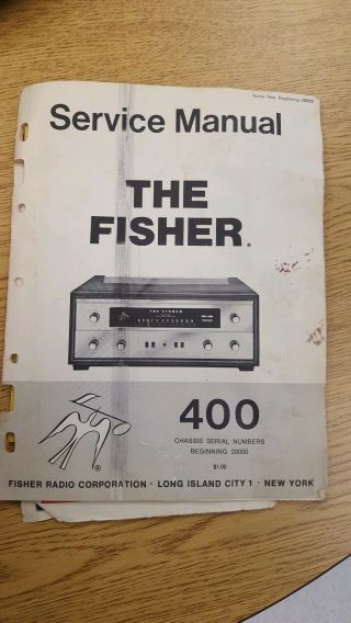 Vintage Fisher 400 FM Stereo Receiver with Sales and Docs 5