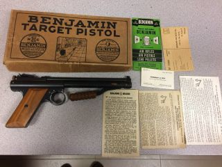 Vintage Benjamin Franklin 132 Air Pump Pistol.  22 Cal Brass Barrel