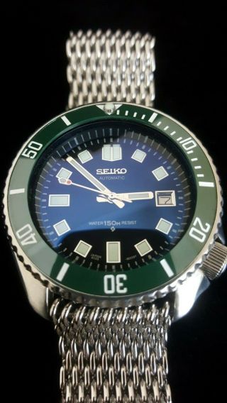 Vintage SEIKO SUBMARINER SCUBA Diver 7002 Customised 6105 8110,  CERAMIC BEZEL 2