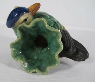 Republican Shiwan Shekwan Pottery Stoneware Duck Lotus Vase Sancai Signed yqz 8