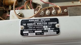 Wurlitzer Speaker Model 5112 c1950 Rare jukebox 6