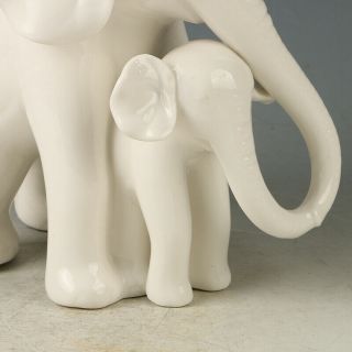 Chinese Exquisite Dehua Porcelain Handwork Carved Elephant Statue G181 3