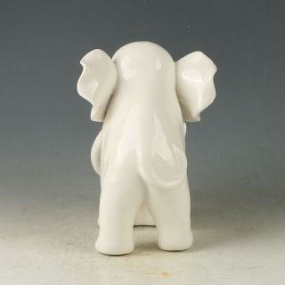 Chinese Exquisite Dehua Porcelain Handwork Carved Elephant Statue G181 6