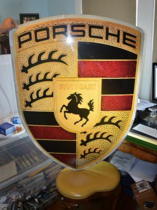 Awesome Rare Huge 49 " X39 " Vintage Authentic Porsche Dealership Sign