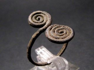 Very Rare Bronze Age Period,  Spiral Bronze Ring,  As Found,