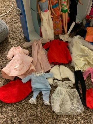 Vintage Barbie and Stacey Sleep ' n Keep case w/ 4 dolls,  clothes,  & accessories 8