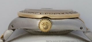 Ladies Rolex Date 18k Gold SS Vintage Watch 69173 Diamond Bezel 5