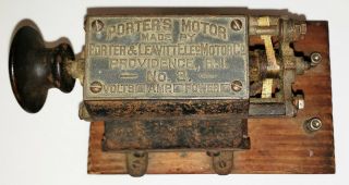 Antique Vintage Porter Motor No 3,  Providence,  Ri,  Volts 6 Amps 4 Power 1/12