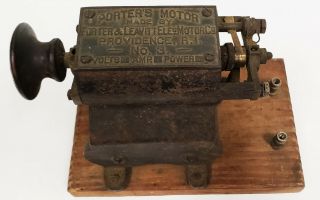 Antique Vintage Porter Motor No 3,  Providence,  RI,  Volts 6 Amps 4 Power 1/12 2