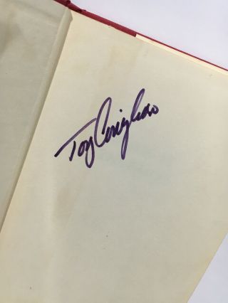 RED SOX - TONY CONIGLIARO VINTAGE SIGNED 1970 HARDCOVER BOOK 
