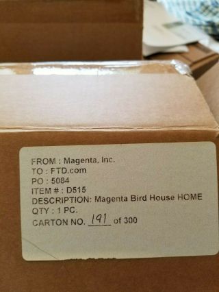 Rare Home Round Birdhouse Rae Dunn by Magenta FTD 6