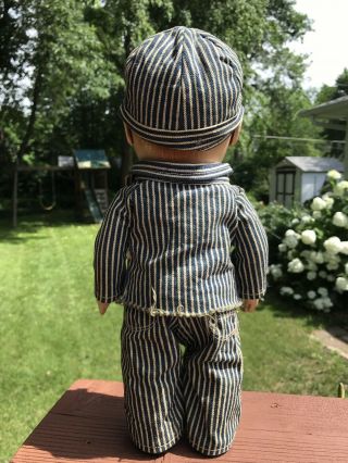 Vintage Buddy Lee Doll Engineer Railroad Overalls Very 2