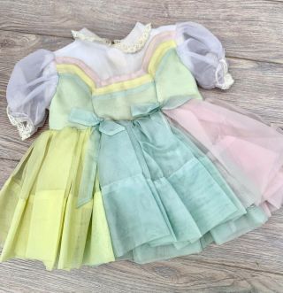 VTG Baby GIRL SZ 1 NYLON PARTY DRESS DADDYS GIRL Label CHARMOSE LG DOLL 1950S 4