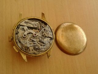 Large 36mm Vintage Cyma 17 Jewel Chronograph Watch Ref 400 L