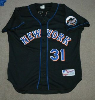 Vtg Mike Piazza York Mets Rawlings Authentic Alternate Baseball Jersey Sz 48