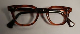 Vintage AUTHENTIC American Optical Stadium Tortoise 44/24 Eyeglass Frame NOS 2